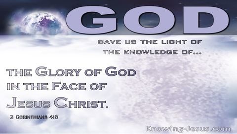 2 Corinthians 4:6 God Gave Us Light Of The Knowledge Of The Giory Of God In The Face Of Jesus Christ (purple)